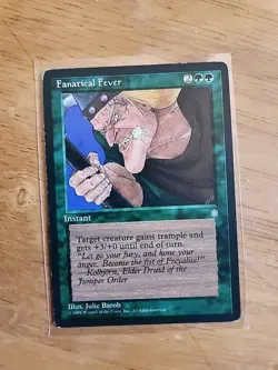 Fanatical Fever - Ice Age - MTG Magic - Uncommon - Green Instant - Image 1