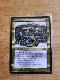 Giant Trap Door Spider - Ice Age - MTG Magic - Uncommon - Red Green Creature - Image 1