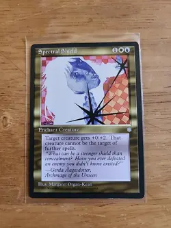 Spectral Shield - Ice Age - MTG Magic - Uncommon - White Blue Enchant Creature - Image 1