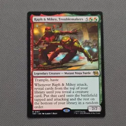Magic: The Gathering Raph & Mikey, Troublemakers Rare 0167 TMT Trample Haste - Image 1