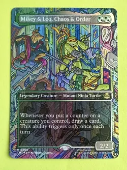 Mikey & Leo, Chaos & Order (Borderless) Teenage Mutant Ninja Turtles Foil - Image 1
