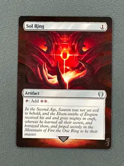 Sol Ring MTG Tales of Middle-earth Commander Hand Painted Borderless Altered Art - Image 1