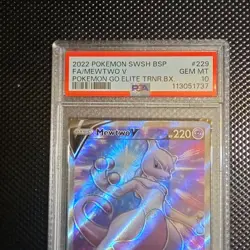 Pokemon TCG Mewtwo V SWSH229 Sword & Shield Promo Holo PSA 10 - Image 1