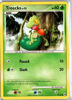 Treecko 79/99 Common Arceus Pokemon Moderately Played - Image 1