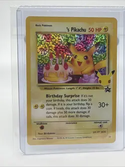Birthday Pikachu 24/53 Holo Rare 25th Celebrations Classic - Pokemon Card - Image 1