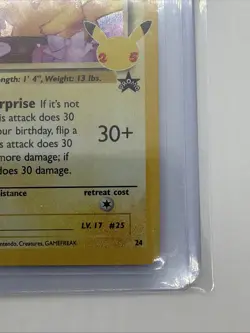 Birthday Pikachu 24/53 Holo Rare 25th Celebrations Classic - Pokemon Card - Image 4