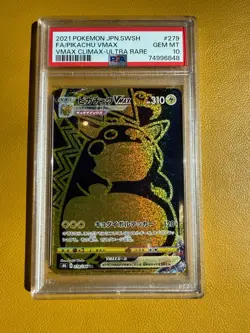 2021 Pokemon Japanese VMAX Climax Pikachu Vmax Gold Ultra Rare 279/184 PSA 10 - Image 2