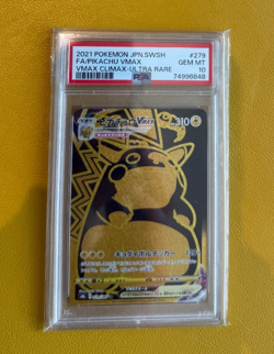 2021 Pokemon Japanese VMAX Climax Pikachu Vmax Gold Ultra Rare 279/184 PSA 10 - Image 4