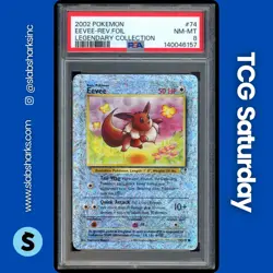 2002 POKEMON LEGENDARY COLLECTION #74/110 EEVEE REVERSE HOLO PSA 8 - Image 1