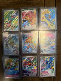 Set of 9 COMPLETE First Partner Illustration Pack Series 1 Promos Pokemon 30th✨ - Image 1