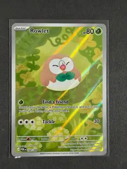 Pokemon TCG Rowlet Illustration Rare Full Art Rare S&V Perfect Order 090/088 - Image 1