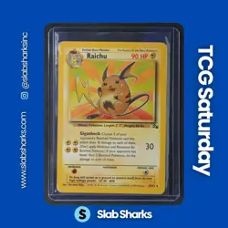 1999 POKEMON FOSSIL #29/62 RAICHU - Image 1