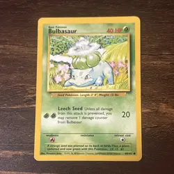 Bulbasaur 44/102 Pokemon Base Set Regular MP - Image 1