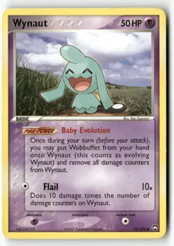 Wynaut 70/108 Common Power Keepers Pokemon Moderately Played - Image 1