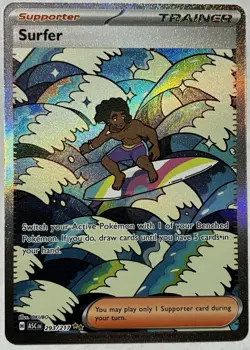 🔥Pokemon TCG Surfer 293/217 SIR Full Art Ascended Heroes Pack Fresh Mint🔥 - Image 1