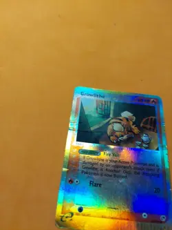 2003 Pokemon Sandstorm Growlithe #65/100 Reverse Holo DAMAGED - Image 2