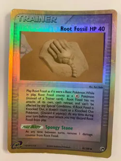 Pokemon TCG - Reverse Holo - Root Fossil 92/100 - EX Sandstorm- Small Crease - Image 1