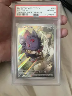 Pokemon TCG Journey Together N's Zorua 189 ETB Promo PSA 10 - Image 1
