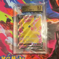 Pokemon Pikachu V 170/185 Swsh04 Vivid Voltage Full Art Holo Ultra Rare BGS 9.5 - Image 1