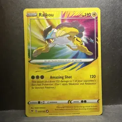 Pokemon Raikou SWSH04: Vivid Voltage #050/185 Amazing Rare NM - Image 1