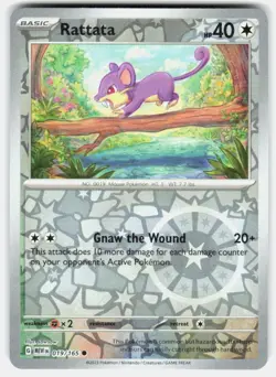 RATTATA 019/165 COMMON 151 POKEMON REVERSE HOLO NM/M - Image 1