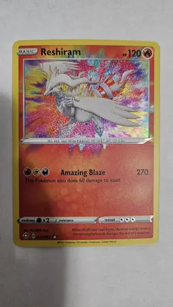 Pokemon TCG Reshiram Shining Fates 017/072 Holo Amazing Rare - Image 1