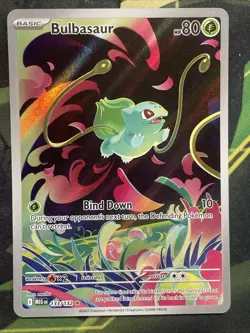 Pokemon Bulbasaur Full Art Holo Illustration Rare Me01: Mega Evolution 133/132 - Image 1