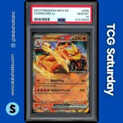 2023 POKEMON SCARLET & VIOLET 151 #006/165 CHARIZARD EX DOUBLE RARE PSA 10 - Image 1