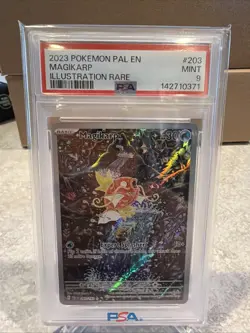 2023 Pokemon Paldea Evolved Palenia Illustration #203 Magikarp, PSA 9 - Image 1