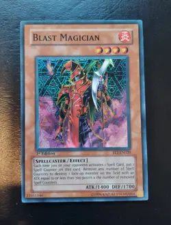 Yugioh Blast Magician FET-EN020 Ultimate Rare 1st Ed. FOIL/HOLO Flaming Eternity - Image 3