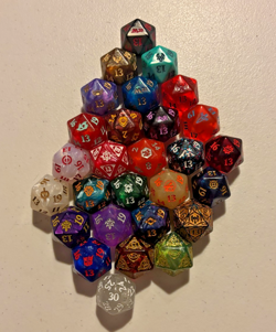 Magic the Gathering Oversized Spindown D20s - 28 Unique - LotR, Kaldheim - MTG - Image 1
