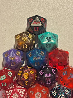 Magic the Gathering Oversized Spindown D20s - 28 Unique - LotR, Kaldheim - MTG - Image 2