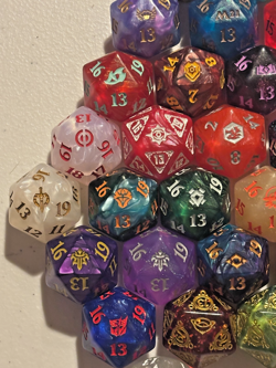 Magic the Gathering Oversized Spindown D20s - 28 Unique - LotR, Kaldheim - MTG - Image 3
