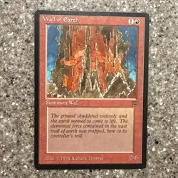 Magic the Gathering Legends Wall of Earth NM MTG - Image 1