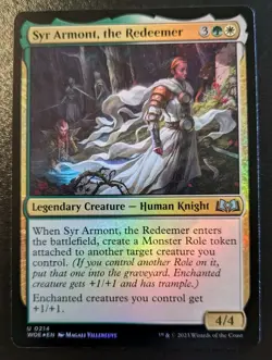 Syr Armont, The Redeemer 0214 WOE Foil Uncommon Wilds Of Eldraine MTG - Image 1