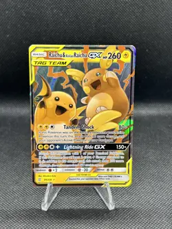 Pokemon TCG - Sun Moon Unified Tag Team Raichu & Alolan Raichu GX 54/236 - LP - Image 2