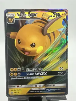Pokemon TCG Raichu GX SM213 SM Promo Rare NM - Image 1