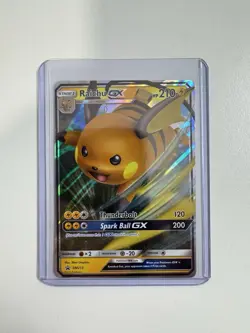 Pokemon TCG Raichu GX SM213 Black Star Promo Full Art Holo Ultra Rare - Image 1