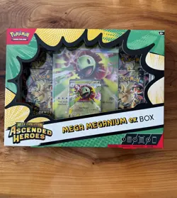 POKEMON TCG MEGA EVOLUTION ASCENDED HEROES MEGA MEGANIUM EX BOX FACTORY SEALED - Image 1