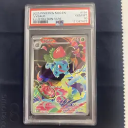 2025 Pokemon TCG Mega Evolutions Ivysaur Illustration Rare 134/132 PSA 10 - Image 1