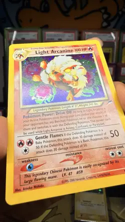 Pokemon Neo Destiny Light Arcanine TCG 12/105 Unlimited Holo Rare CLEAN!! - Image 4