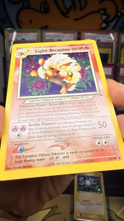 Pokemon Neo Destiny Light Arcanine TCG 12/105 Unlimited Holo Rare CLEAN!! - Image 5