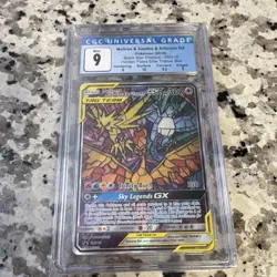 Pokemon TCG CGC 9 Moltres & Zapdos & Articuno GX TAG TEAM Holo Promo SM210 - Image 1