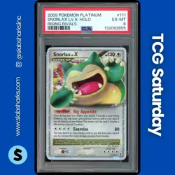 2009 POKEMON PLATINUM RISING RIVALS #111/111 SNORLAX LV.X PSA 6 - Image 1