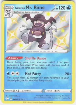 Galarian Mr. Rime SV021/SV122 Shining Fates Shiny Vault Pokemon Holo NM - Image 1