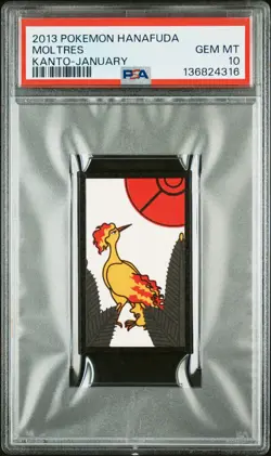 2013 POKEMON HANAFUDA KANTO JANUARY MOLTRES PSA 10 - Image 1