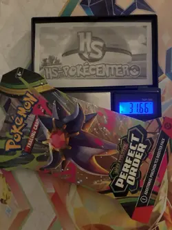 VERY HEAVY! 31.66g Pokemon TCG Perfect Order Sleeved Booster Pack Factory Sealed - Image 1