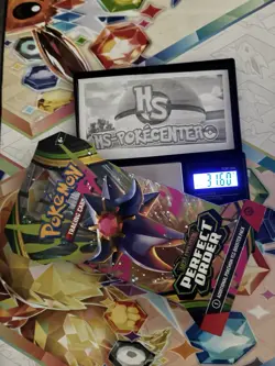 VERY HEAVY! 31.66g Pokemon TCG Perfect Order Sleeved Booster Pack Factory Sealed - Image 3