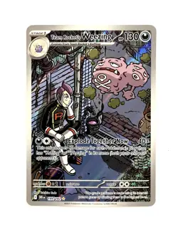 Team Rocket's Weezing 199/182 Destined Rivals Illustration Rare Pokemon TCG NM - Image 1
