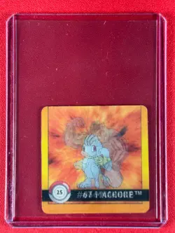 1999 Pokemon Artbox Action Flipz #25 Machop Machoke - Image 1